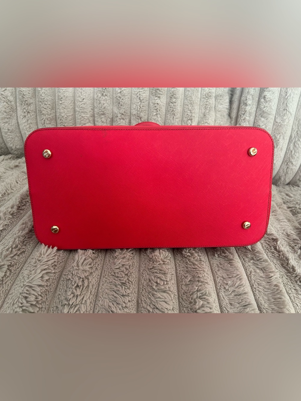 henri bendel pink/reddish Tote with Gold Charm and Strap - Picture 5 of 12